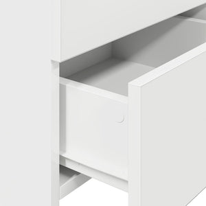 Nachttisch Weiß mit 2 Schubladen