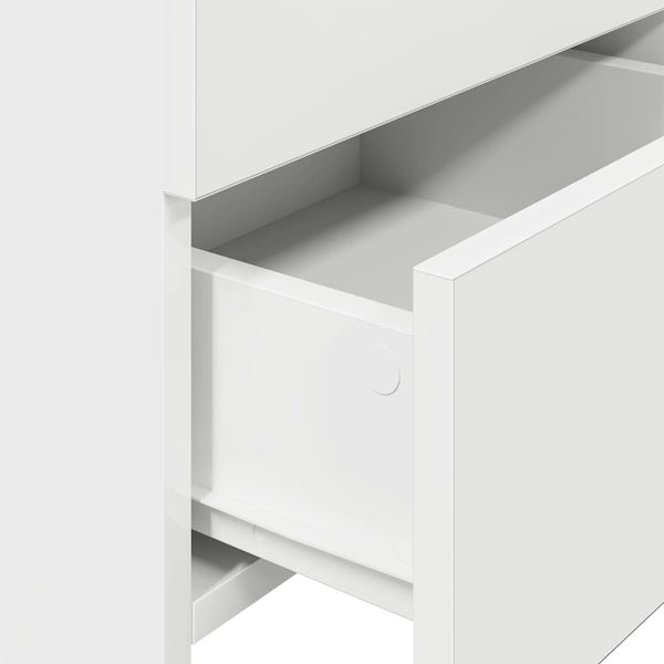 Nachttisch Weiß mit 2 Schubladen