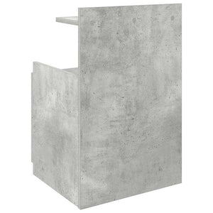 Betongrauer Nachttisch mit 2 Schubladen