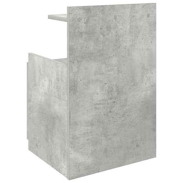Betongrauer Nachttisch mit 2 Schubladen