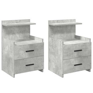 Nachttische 2er-Set Betongrau