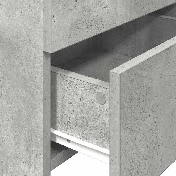 Nachttische 2er-Set Betongrau