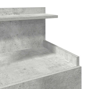 Nachttische 2er-Set Betongrau