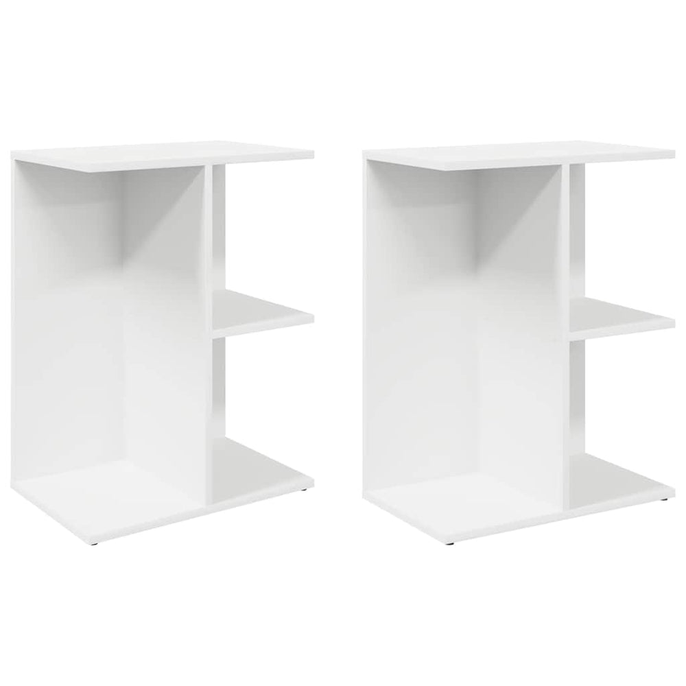 vidaXL Nightstands 2 pcs White 46.5x29x61 cm Engineered Wood