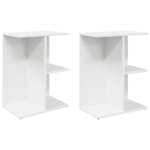 Nachttische 2er Set Weiß Holz