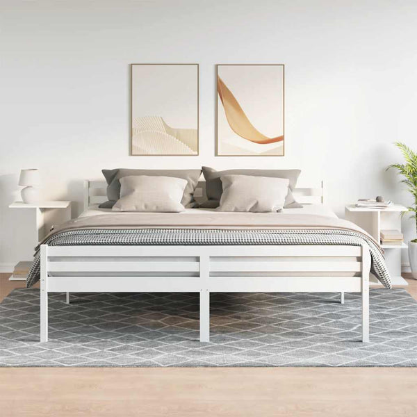 Nachttische 2er Set Weiß Holz