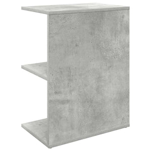 Betongrauer Nachttisch mit Stauraum