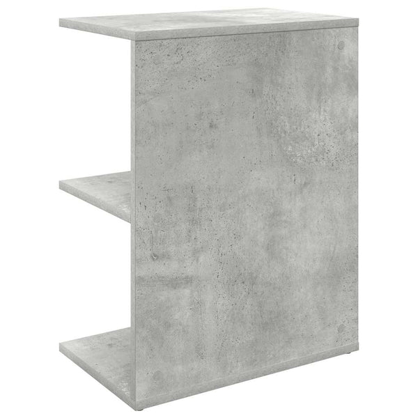 Betongrauer Nachttisch mit Stauraum