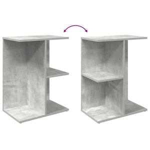Betongrauer Nachttisch mit Stauraum