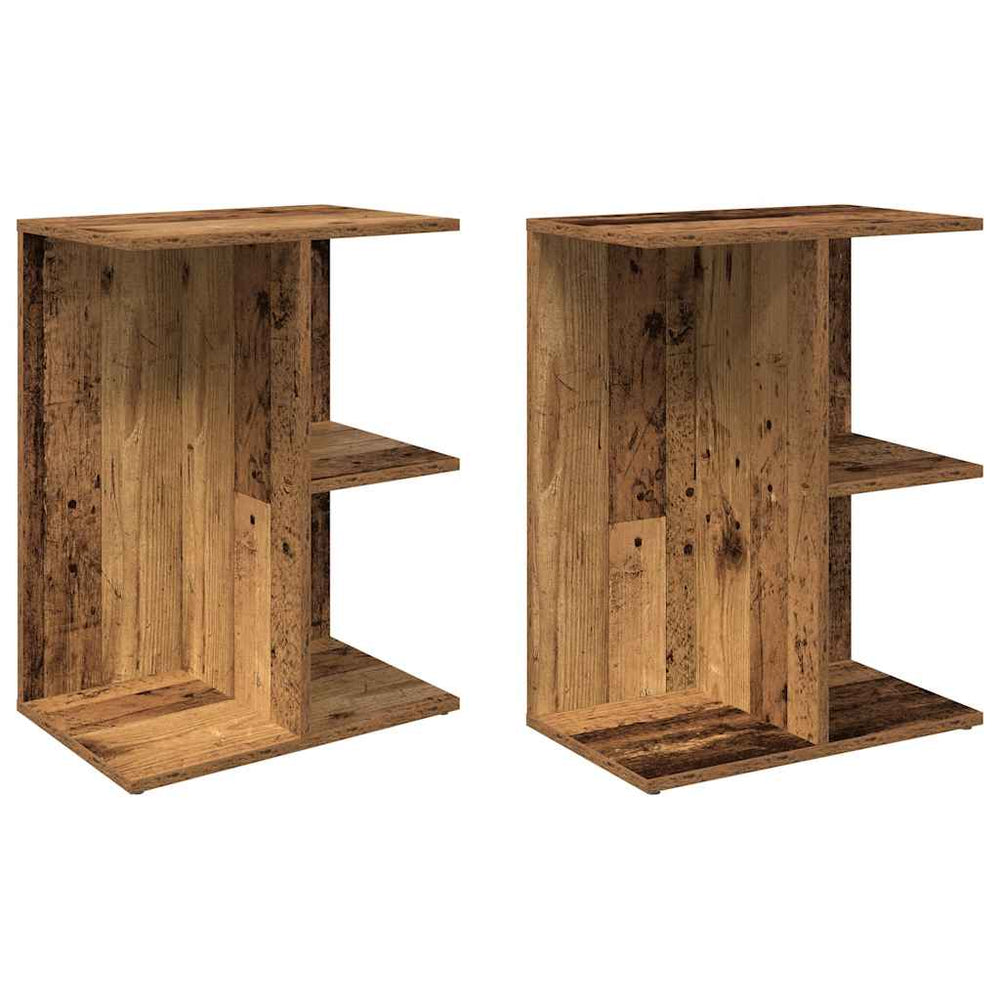 Nachttische 2er Set Altholz-Optik