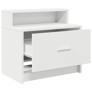 Weißer Nachttisch mit Schublade 51x31x47 cm