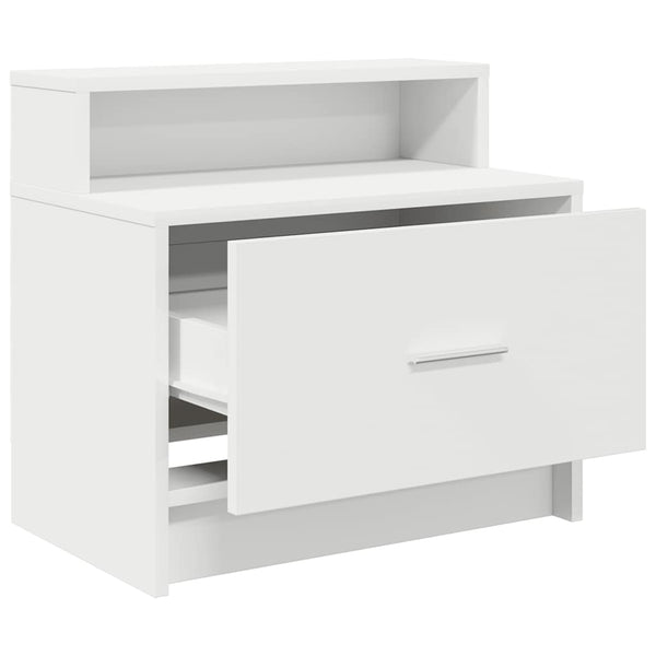 Weißer Nachttisch mit Schublade 51x31x47 cm