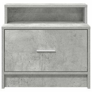 Nachttische mit Schublade, 2er-Set, Betongrau