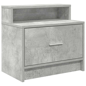 Nachttische mit Schublade, 2er-Set, Betongrau