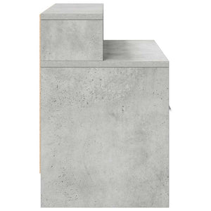 Nachttische mit Schublade, 2er-Set, Betongrau