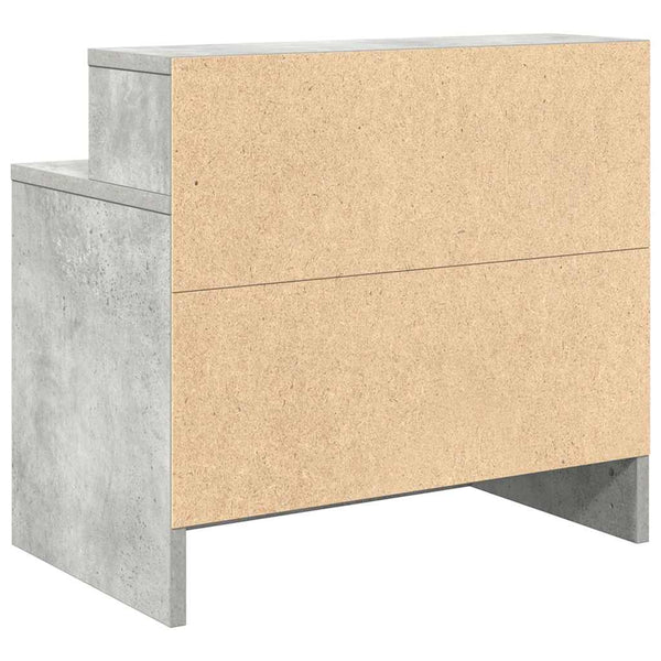 Nachttische mit Schublade, 2er-Set, Betongrau