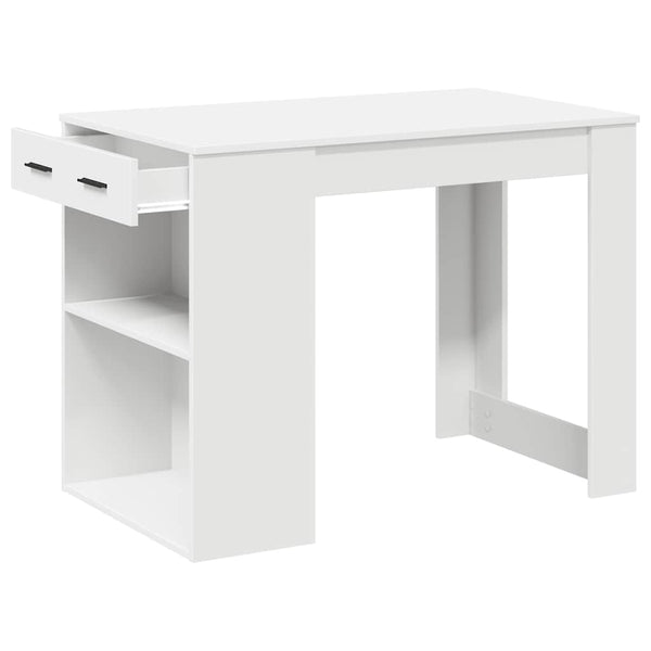 Schreibtisch Weiß mit Schubladen 102x62 cm