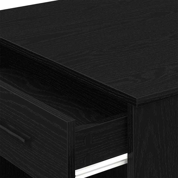 Schreibtisch Schwarz Eichenoptik mit Schubladen
