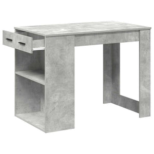 Schreibtisch Betongrau mit Schubladen