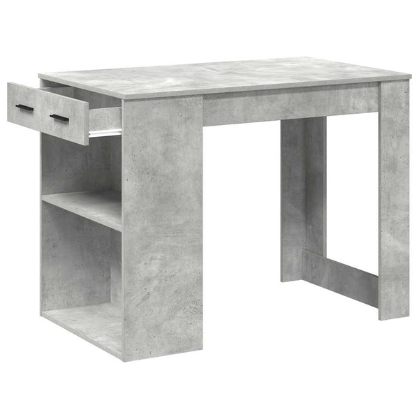 Schreibtisch Betongrau mit Schubladen