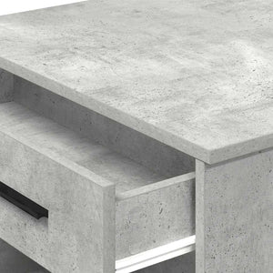 Schreibtisch Betongrau mit Schubladen