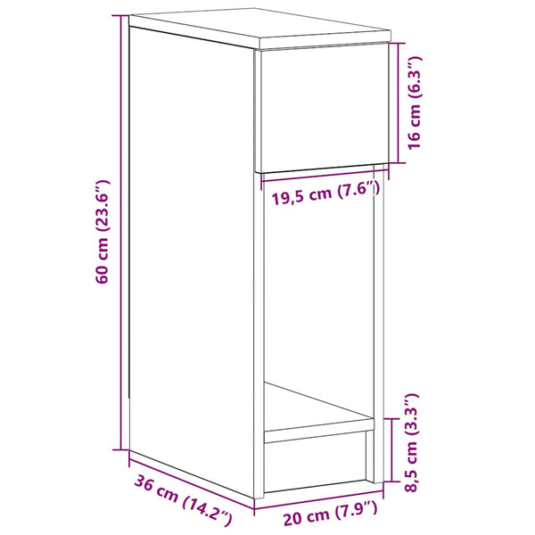 Nachttische Sonoma-Eiche, 2er-Set