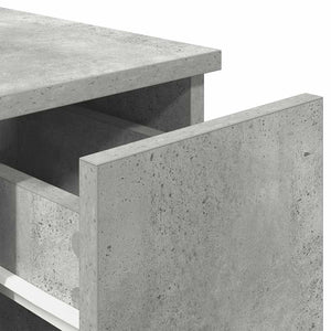 Betongrauer Nachttisch mit Schublade