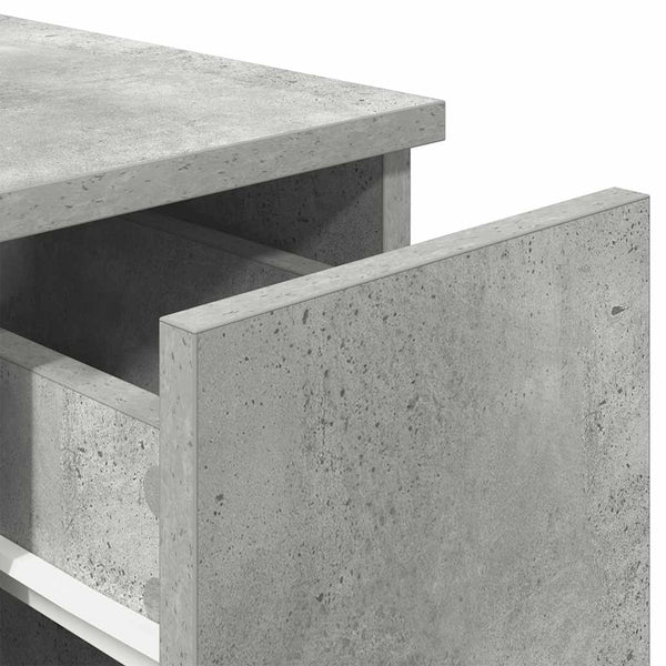 Betongrauer Nachttisch mit Schublade