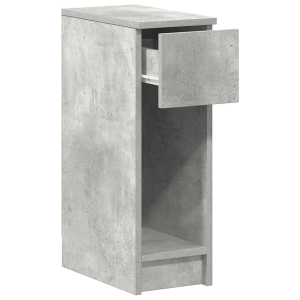 Nachttische mit Schublade, 2er Set Betongrau