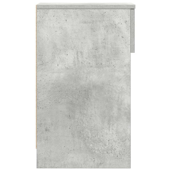 Nachttische mit Schublade, 2er Set Betongrau