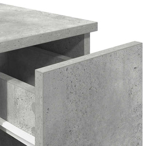 Nachttische mit Schublade, 2er Set Betongrau