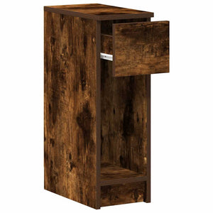 vidaXL Table de chevet avec tiroir chêne fumé 20x36x60 cm
