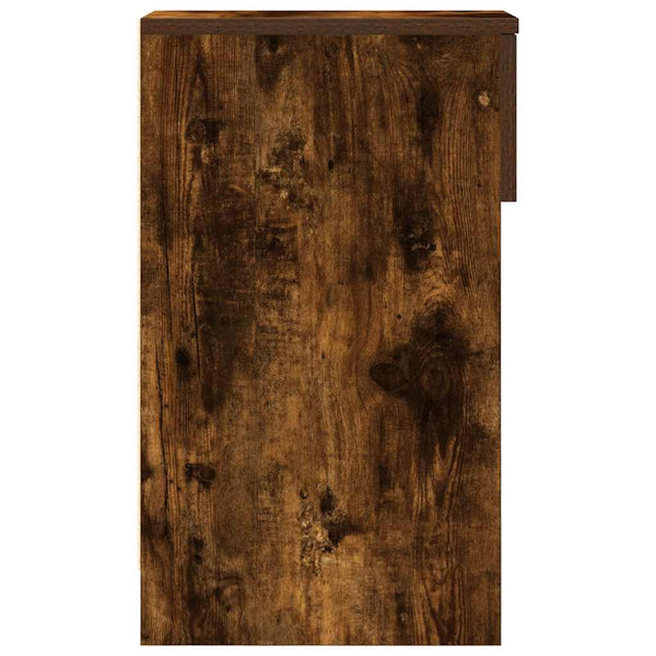 vidaXL Table de chevet avec tiroir chêne fumé 20x36x60 cm