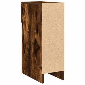 vidaXL Table de chevet avec tiroir chêne fumé 20x36x60 cm
