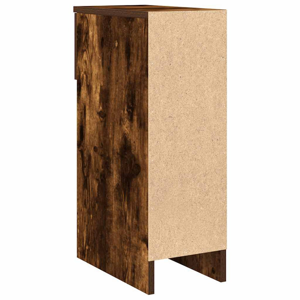 vidaXL Table de chevet avec tiroir chêne fumé 20x36x60 cm