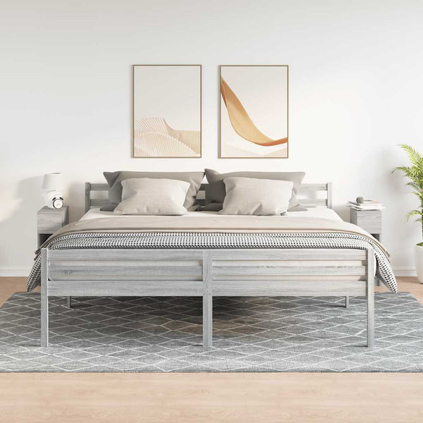 Nachttische Grau Sonoma mit Schublade, 2er Set