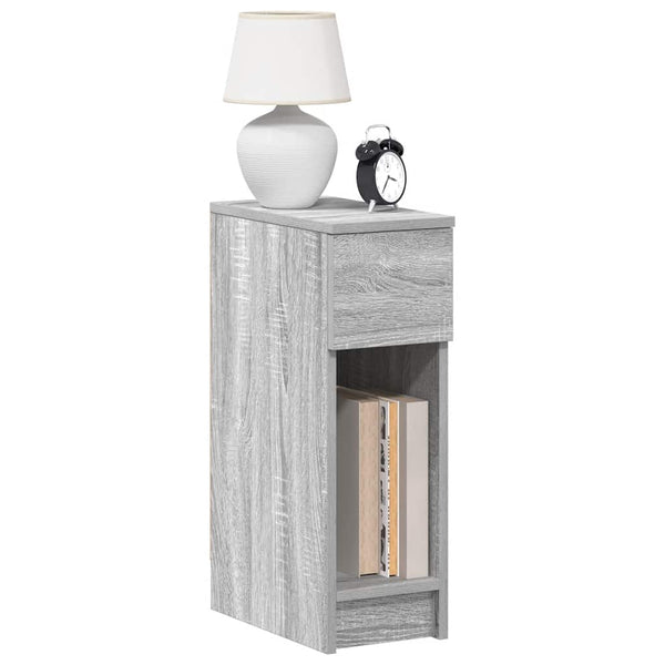 Nachttische Grau Sonoma mit Schublade, 2er Set