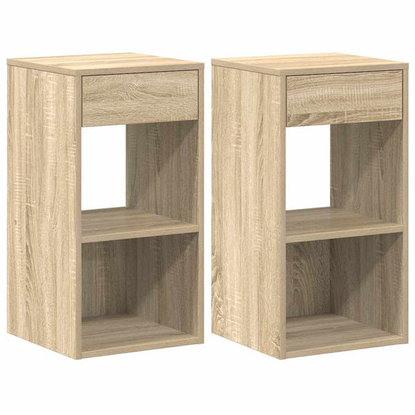 Nachttische Sonoma-Eiche mit Schublade, 2er-Set