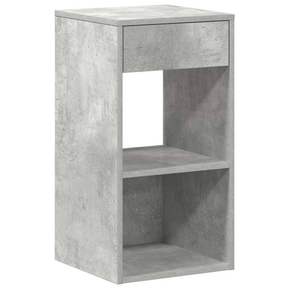 Betongrauer Nachttisch mit Schublade