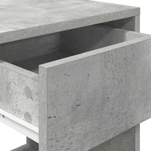 Betongrauer Nachttisch mit Schublade
