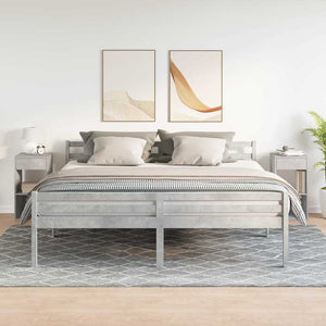 Nachttische mit Schublade, 2er Set, Betongrau