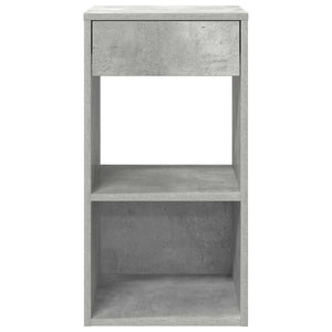 Nachttische mit Schublade, 2er Set, Betongrau