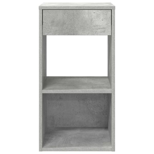 Nachttische mit Schublade, 2er Set, Betongrau