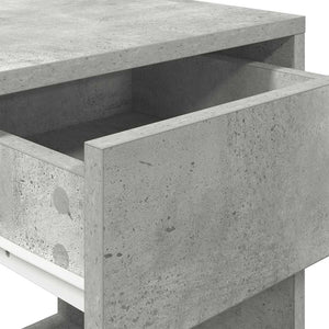 Nachttische mit Schublade, 2er Set, Betongrau