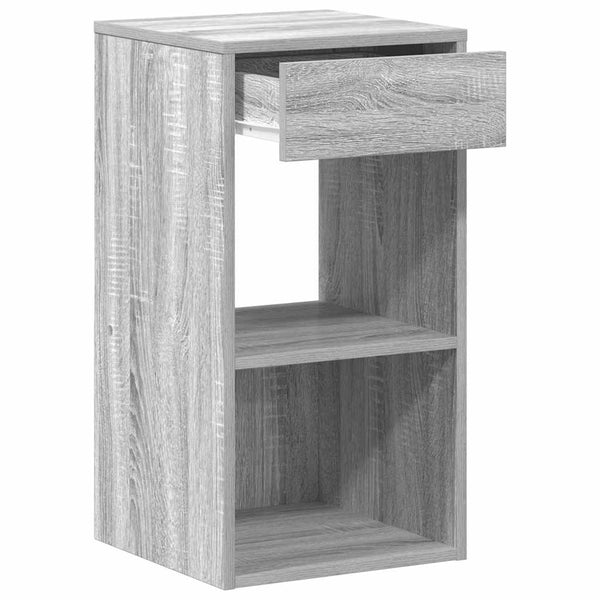 Nachttische mit Schublade, 2er-Set, Grau
