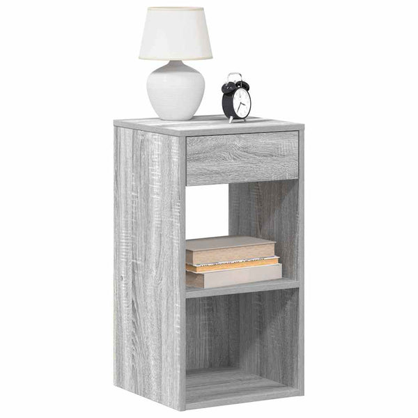 Nachttische mit Schublade, 2er-Set, Grau