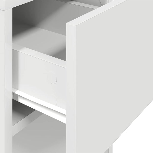 Computerschrank Weiß mit Schublade