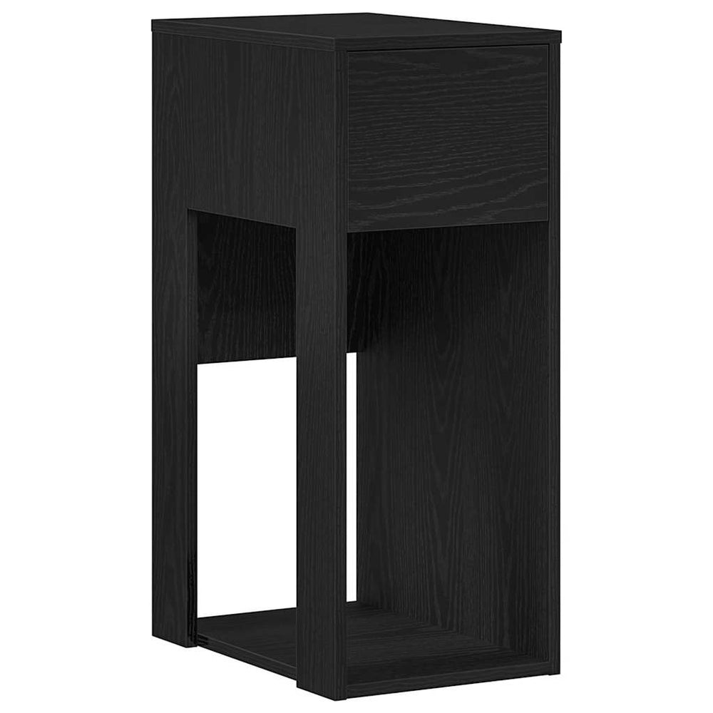 Computerschrank mit Schublade, Schwarz, 30x44x74 cm
