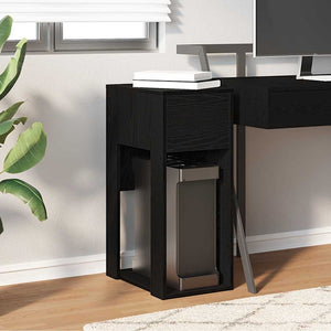 Computerschrank mit Schublade, Schwarz, 30x44x74 cm