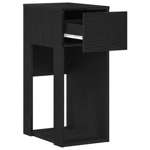 Computerschrank mit Schublade, Schwarz, 30x44x74 cm
